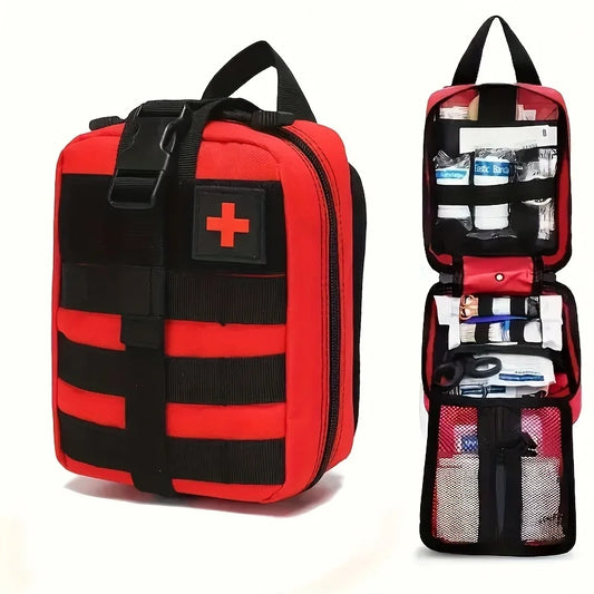 205PCS Universal First Aid Kit - Compact Emergency Medical Supplies for Home Travel Outdoor Camping and Safety