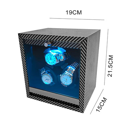 FRUCASE Watch Winder – Automatic 3-Watch Rotating Storage Case with 2 Modes & Memory Cotton