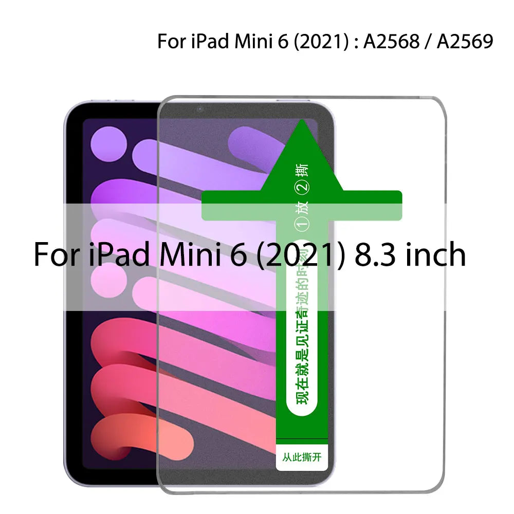 Auto Alignment Tempered Glass Screen Protector for iPad Pro & Mini – For iPad 11", 12.9", 10.9", Air 1-5, Mini 4-6