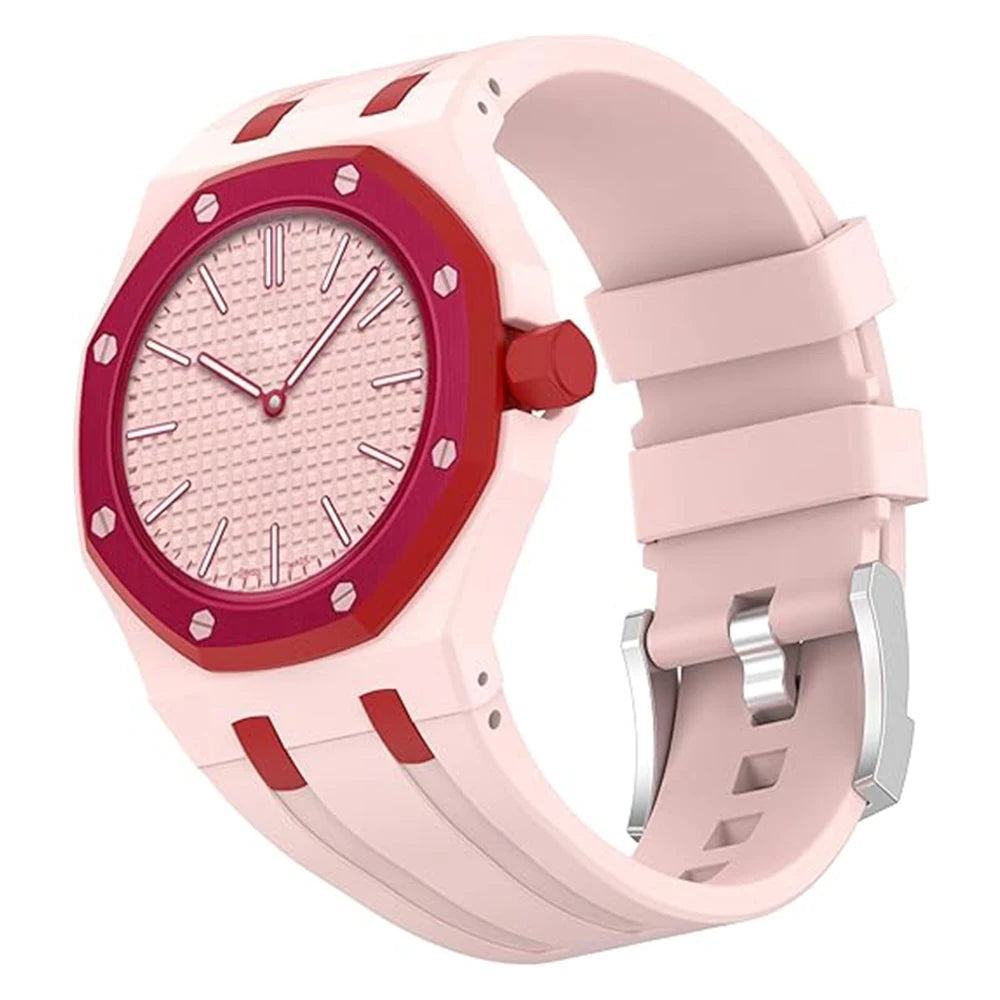 PC Watch Case & Silicone Strap - Wristwatch Modification Accessories for Swatch & AP Royal Oak Style Watches