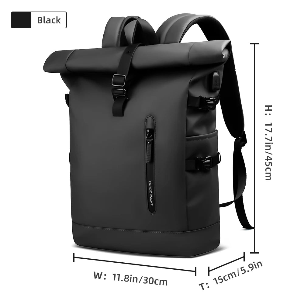 HK Expandable Travel Backpack for Men – Large Capacity Waterproof 15.6” Laptop Bag, Hiking Rucksack & Cycling Daypack with USB Port