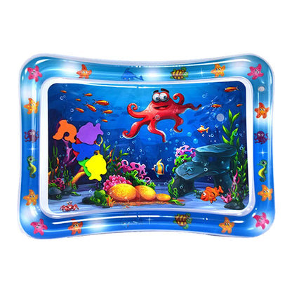 Inflatable Red Octopus Water Play Mat for Toddlers - PVC Cushion for Early Education and Fun