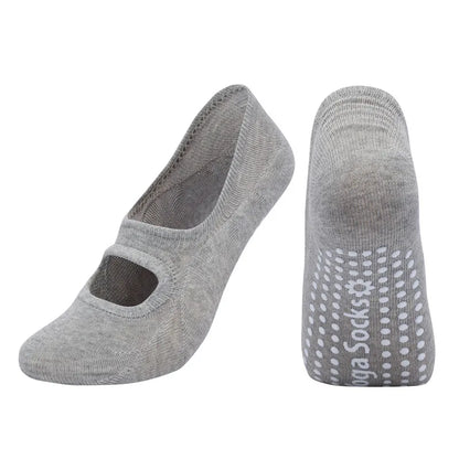 Backless Pilates Grip Socks - Invisible Yoga, Dance & Fitness Floor Socks