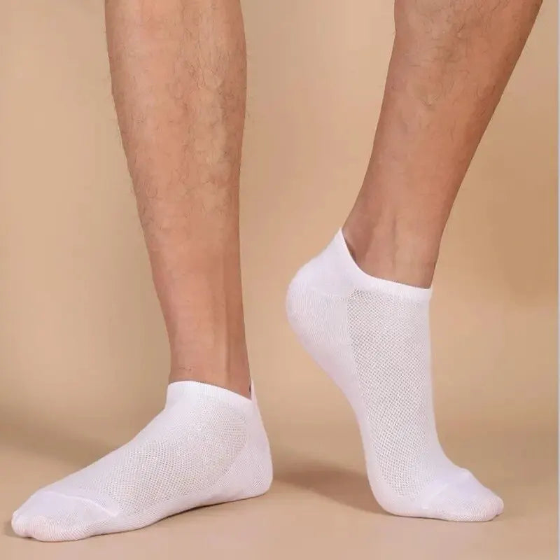 10 Pairs of Breathable Boat Socks - Unisex Casual Plain Color Low-Cut Ankle Socks for Comfortable, Sweat-Absorbing Wear