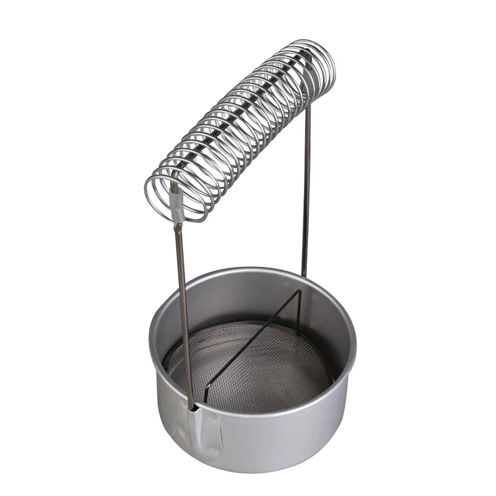 Portable Paint Brush Cleaner with Screen & Holder — Stainless Steel Spring Washer for Oil Painting, School & Art Brushes