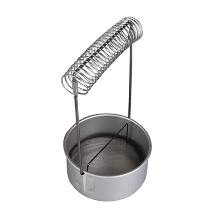 Portable Paint Brush Cleaner with Screen & Holder — Stainless Steel Spring Washer for Oil Painting, School & Art Brushes