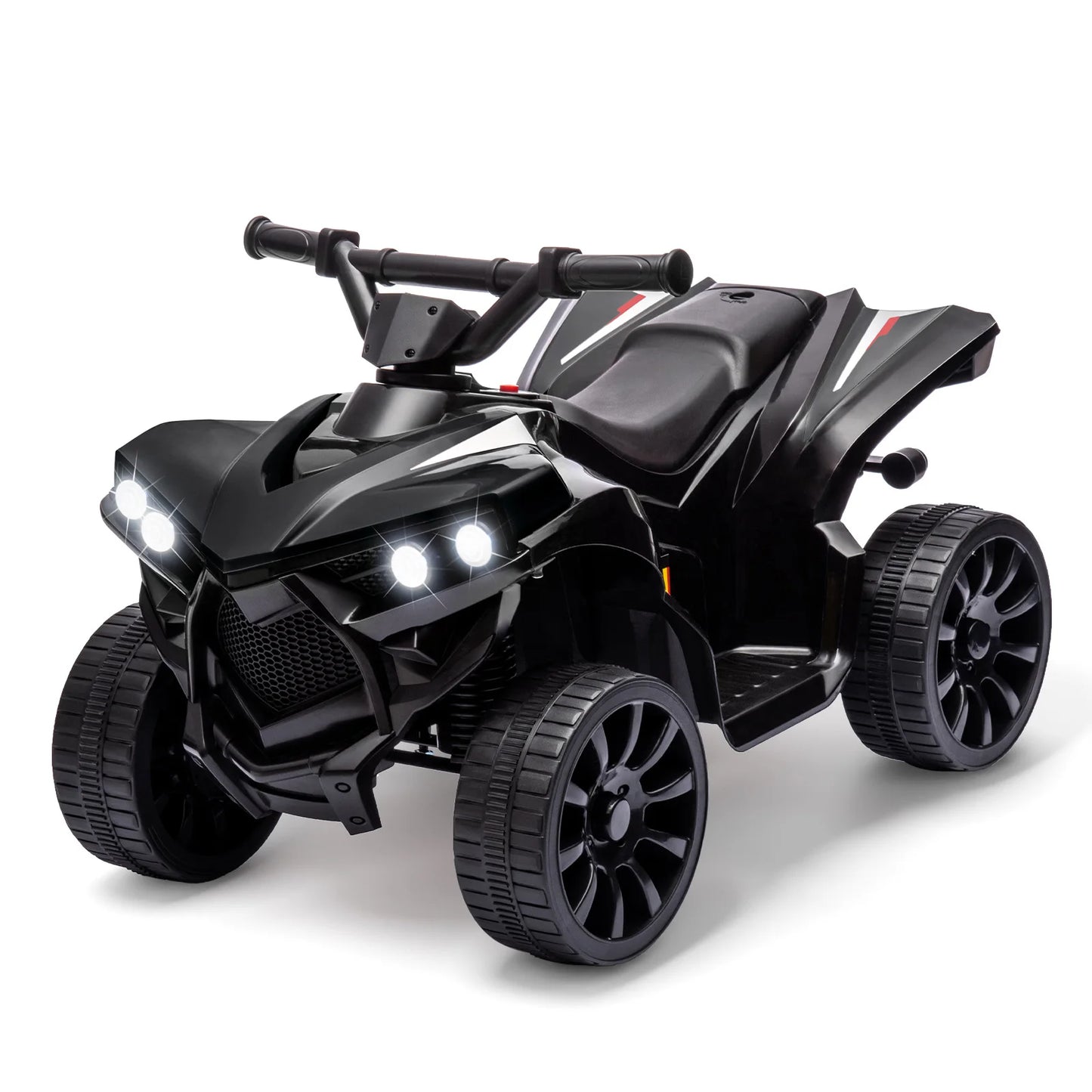 Kids 6V Ride-On ATV Quad Car Toy – Battery-Powered Electric Vehicle with LED Lights, Music, Foot Pedal & Durable Wheels