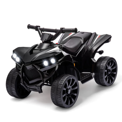 Kids 6V Ride-On ATV Quad Car Toy – Battery-Powered Electric Vehicle with LED Lights, Music, Foot Pedal & Durable Wheels