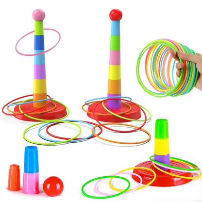 Kids Throw Ring Stacking Circle Game Toy – Interactive Indoor & Outdoor Parent-Child Educational Early Learning Fun Gift