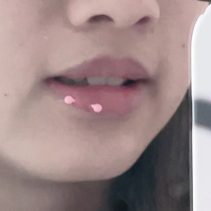 8mm Colorful Plastic Piercing Studs - Soft Lip, Nose & Cartilage Body Jewelry