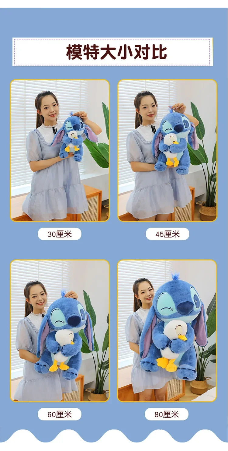 30/45cm Disney Stitch & Lilo Plush Dolls – Cute Donald Duck Stuffed Toys for Kids’ Birthday Gifts & Home Decoration