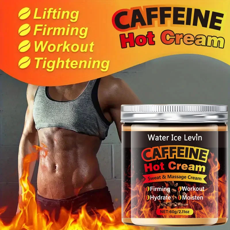 60g Caffeine Thermal Massage Cream - Nourishing & Moisturizing Face and Body Firming Cream for Massage and Fitness Routines