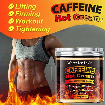 60g Caffeine Thermal Massage Cream - Nourishing & Moisturizing Face and Body Firming Cream for Massage and Fitness Routines