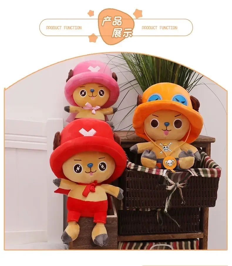 35-70cm One Piece Tony Tony Chopper Plush Doll – Soft Anime Figure, Bedroom Decoration, Sleeping Pillow & Kids Xmas Gift Toy