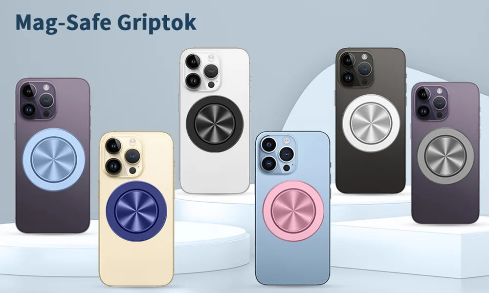 Socket Magnetic Phone Ring Grip - Strong Magnet Holder for iPhone 15, 14, 13, 12 Series, Foldable Phone Stand