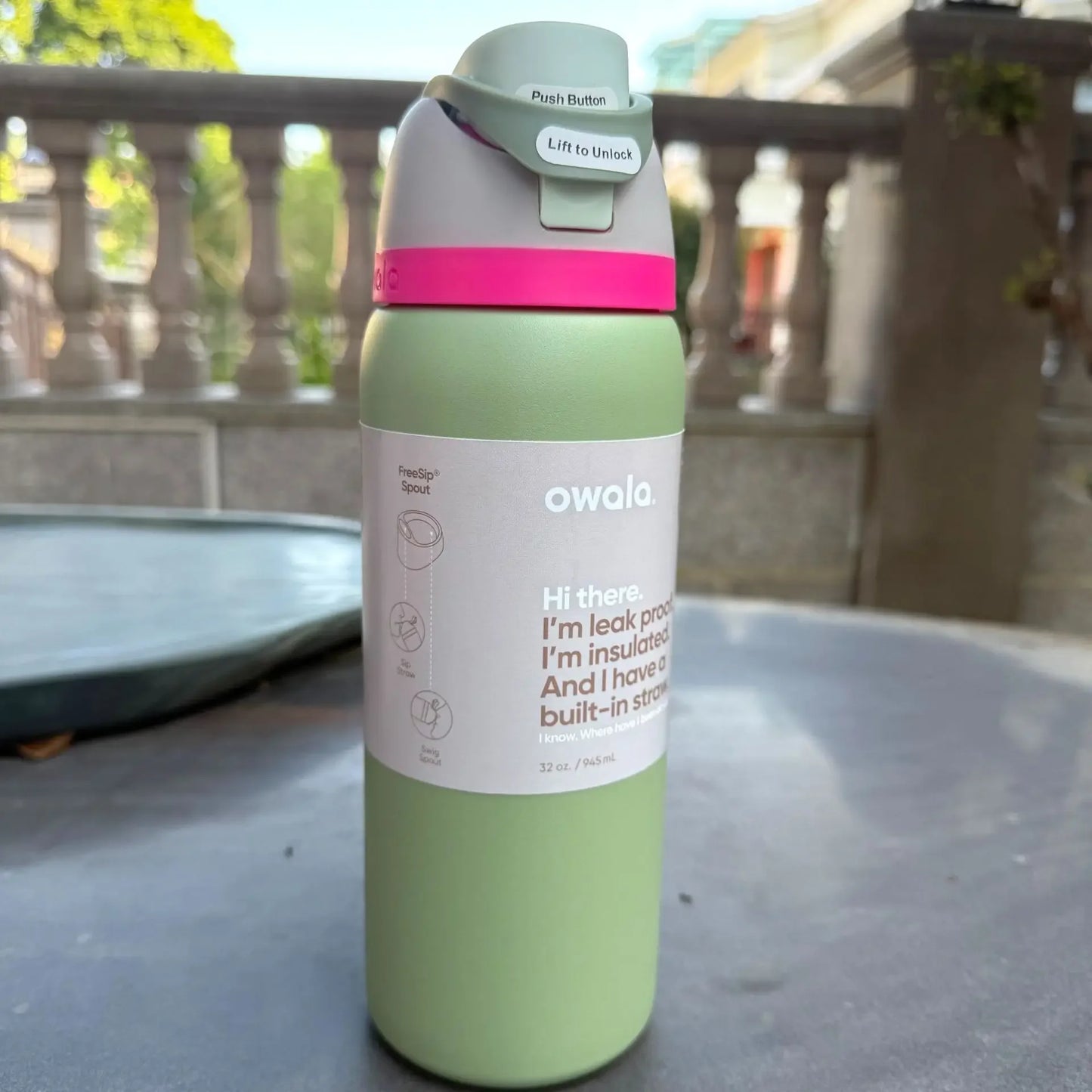 32oz Insulated Stainless Steel Water Bottle with Straw – BPA-Free Sports Bottle, Perfect for Travel