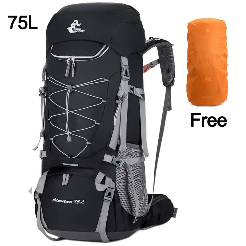 75L Camping & Hiking Backpack with Rain Cover - Outdoor Travel, Trekking & Climbing Rucksack for Men