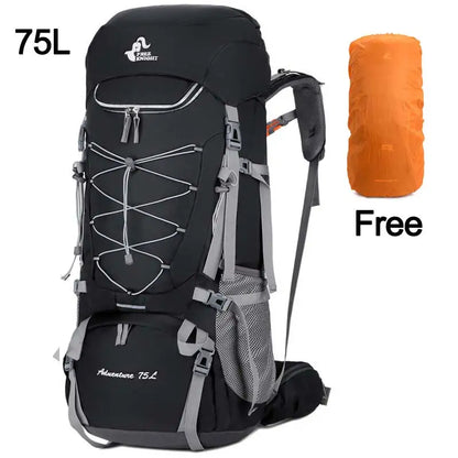 75L Camping & Hiking Backpack with Rain Cover - Outdoor Travel, Trekking & Climbing Rucksack for Men