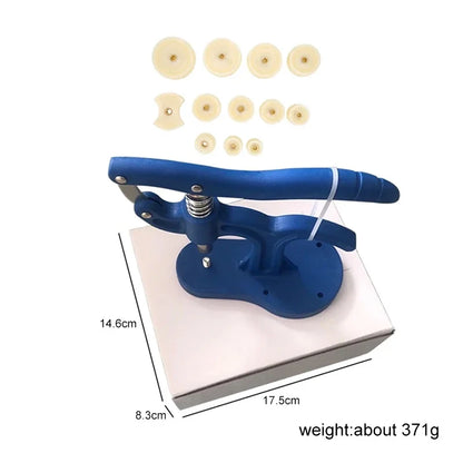 Pressure Repair Press Tool – Watch Back Closer with 12 Plastic Dies, Watchmaker Case Crystal Glass Hand Tools & Accessories