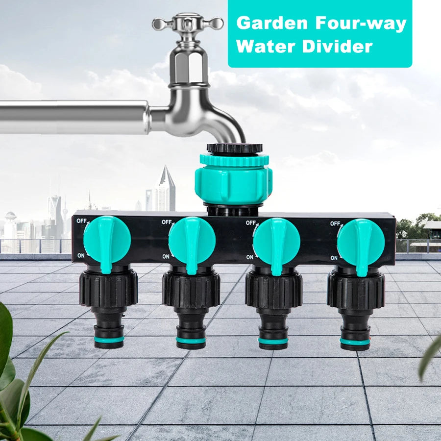 Garden Hose Water Line Splitter - Irrigation System Connector for Agriculture, Gardening and Watering Supplies