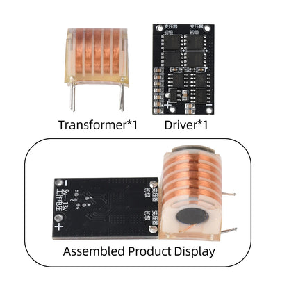 High-Voltage Generator Module DC 5–13V - 10–20kV AC Arc Igniter Driver Board with Transformer