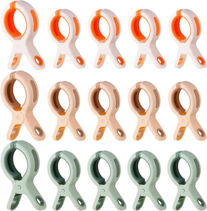 Extra Large Beach Towel Clips - Heavy Duty Chair Towel Holders & Clothes Clips for Cruise and Outdoor Use