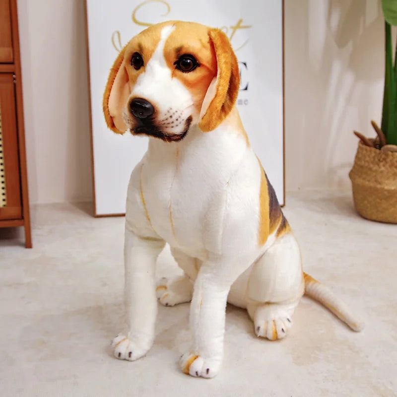 45-65cm Realistic Beagle Plush Toy - Stuffed Dog Doll, Gift, Home Decor & Pet Store Mascot