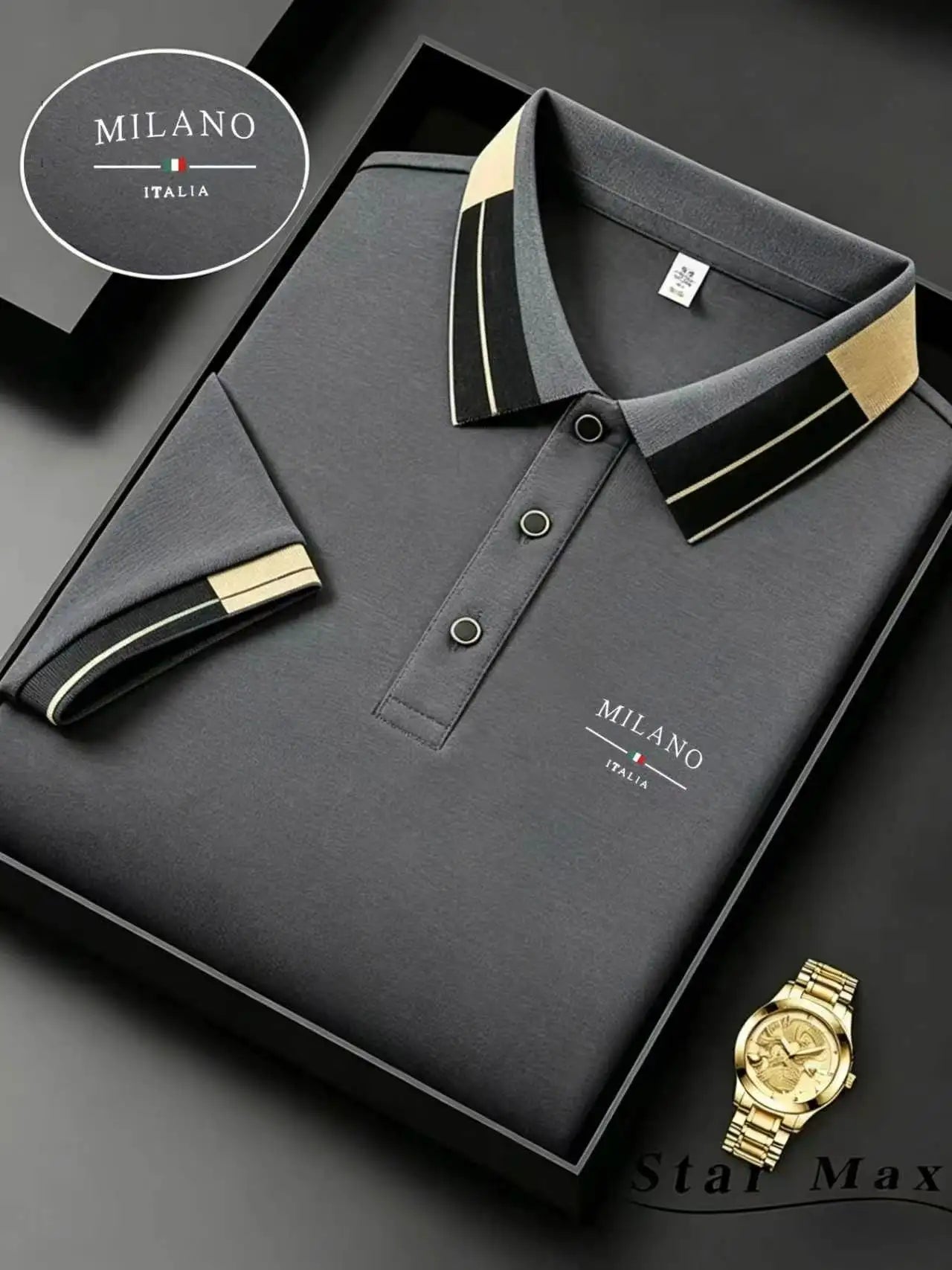 Men’s Luxury Horse Embroidered Polo Shirt - Milan Style Short Sleeve Casual Business Summer T-Shirt