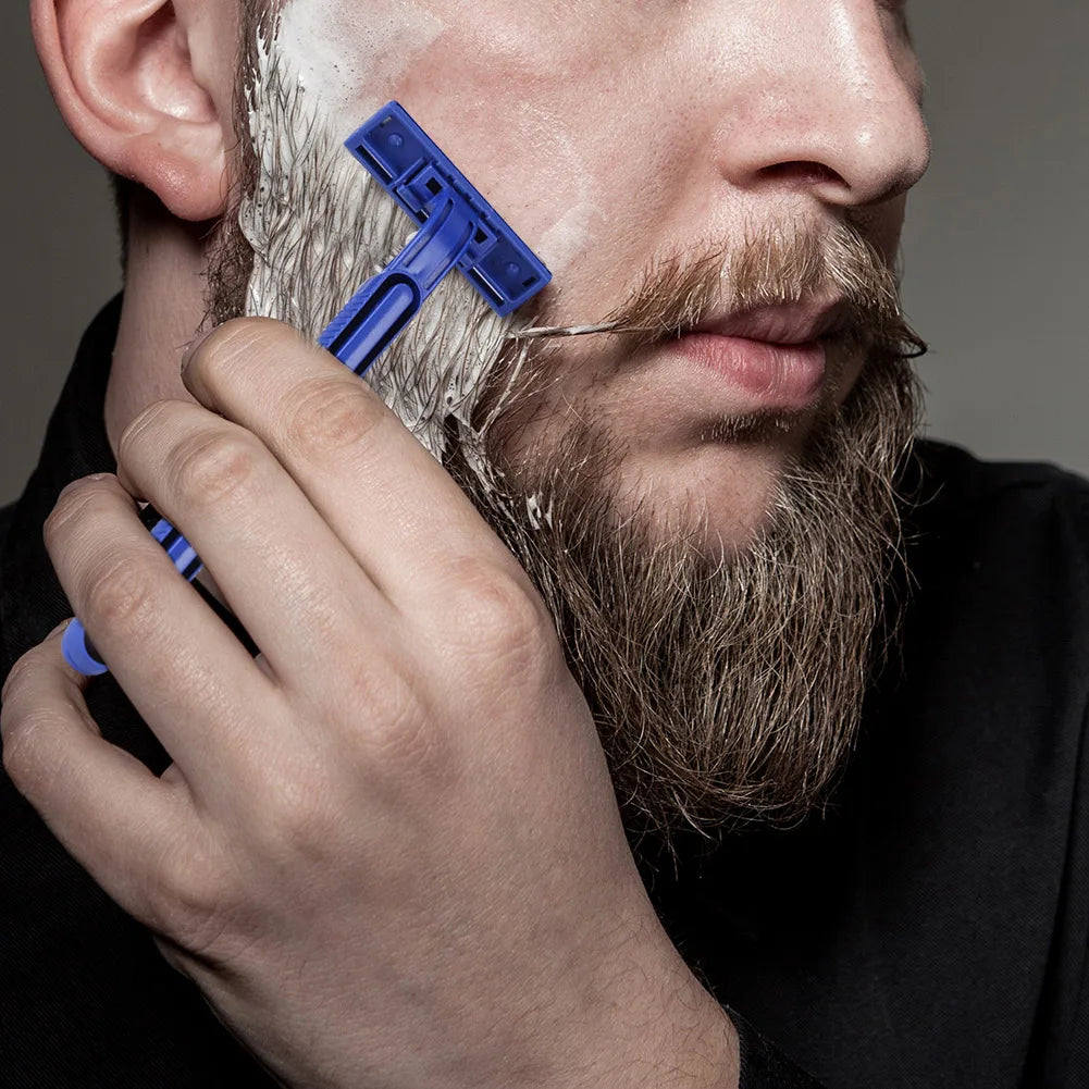 Disposable Whisker Shaver Set – 300+10PCS Stainless Steel 2-Layer Blade Razors for Men & Women