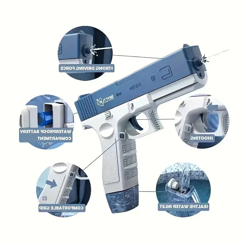 Rechargeable Electric Water Gun – Fun Summer Burst Toy for Kids 5+, Gift for Christmas, Halloween & Thanksgiving