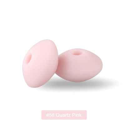 100/50/20Pcs Silicone Lentil Beads - 12mm BPA Free Loose Spacer Beads for DIY Jewelry Making Bracelets Necklaces Keychains