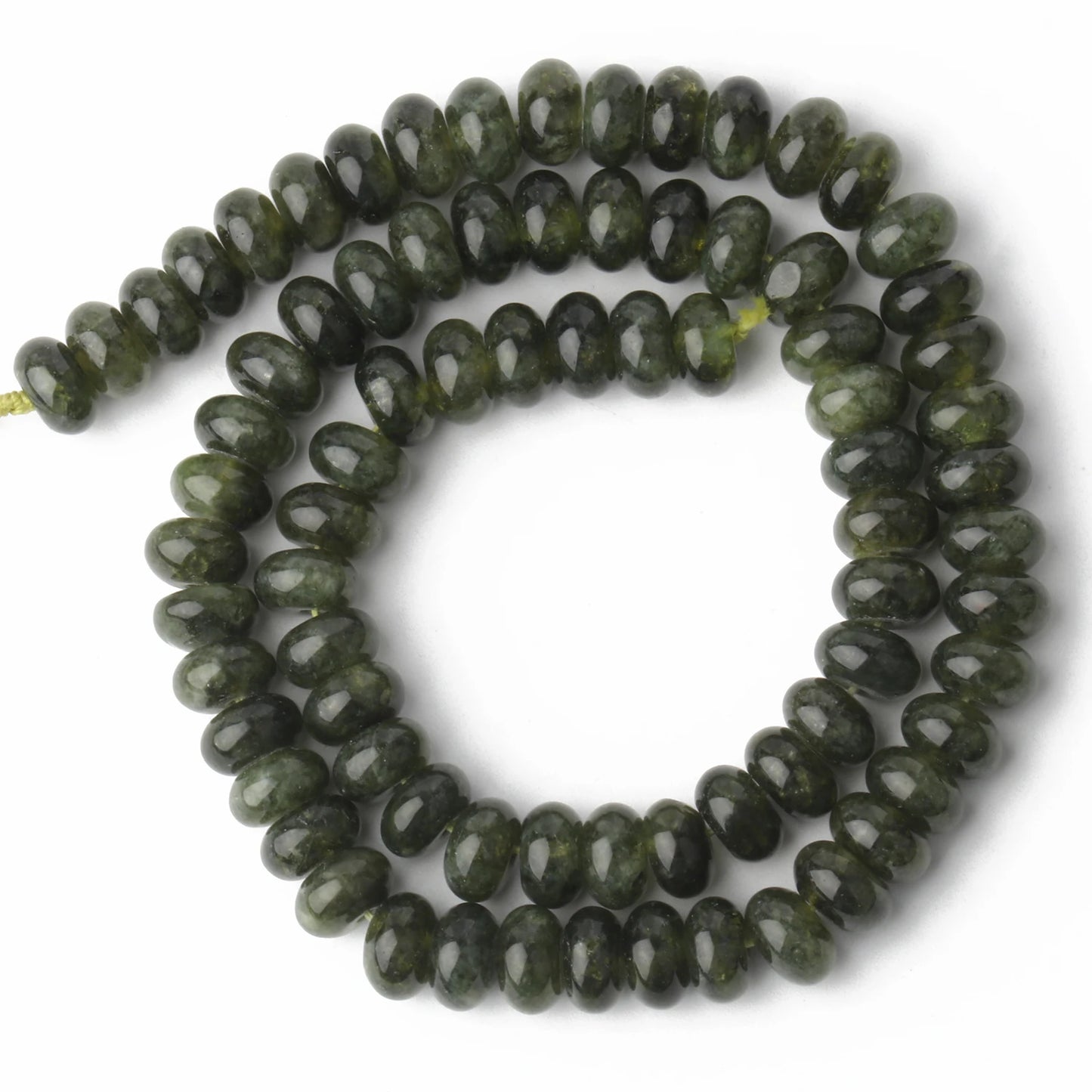 Natural Stone Rondelle Beads - 5x8mm Tourmaline, Citrine & Quartz Loose Beads for DIY Bracelets