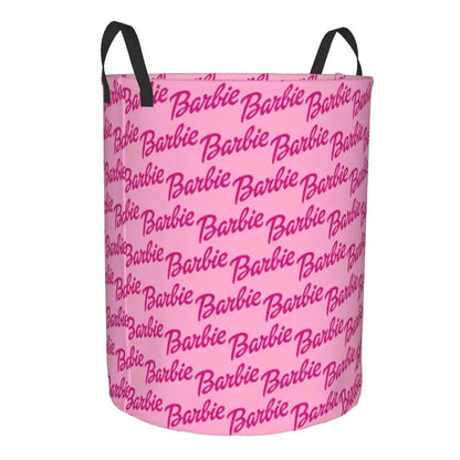 Custom Barbie Logo Laundry Basket – Collapsible Large Capacity Clothes Storage Bin, Disney Baby Hamper
