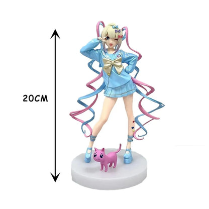 Needy Girl Overdose Anime Figure with Cat – PVC Collectible Action Toy for Birthday Gifts