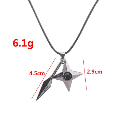 Anime Ninja Kunai & Shuriken Keychain – Metal Cosplay Prop Pendant for Men & Women, Anime Fan Jewelry Bag Charm Gift