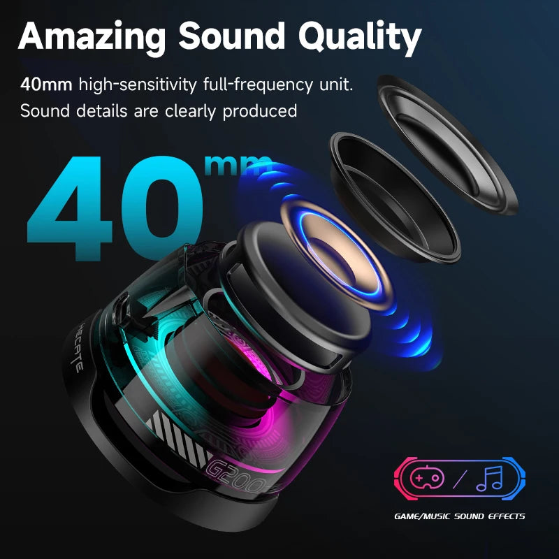 Edifier HECATE G200 Magnetic Portable Bluetooth Speaker | Mini Sound Box with Bluetooth 5.3 | RGB Lighting & Phone Holder | True Wireless Experience