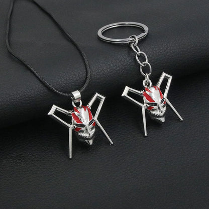 Bleach Ichigo Kurosaki Keychain Necklace - Anime Cosplay Pendant Charm for Men & Women Backpack Jewelry Gift