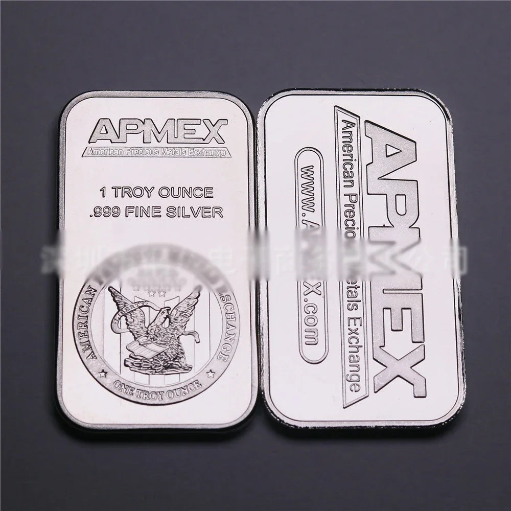 1 Troy Ounce Silver Bullion Bar Replica – Collectible Coins from Various Countries, Gift Copy
