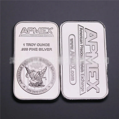 1 Troy Ounce Silver Bullion Bar Replica – Collectible Coins from Various Countries, Gift Copy