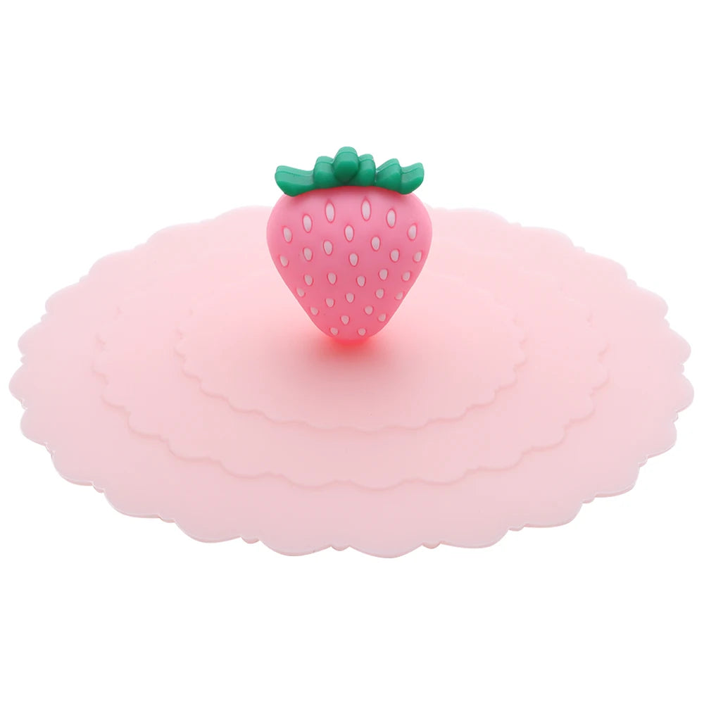 Cartoon 10cm Cute Silicone Cup Cover - Heat-Resistant, Leak-Proof, Dustproof Sealed Lid for Tea Cups
