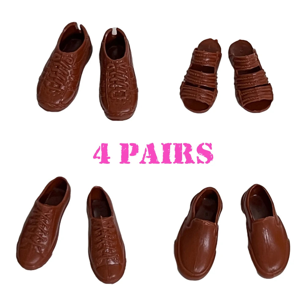 NK Mix 12" Fashion Doll Shoes & Clothes — Casual Leather Sneakers, Boots & Slippers for Boy & Princess Dolls