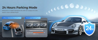 AZDOME M300S Dash Cam – 4K+1080P Dual Car Camera, Built-in 5.8GHz WiFi, GPS, 24H Parking Mode, Night Vision Black Box