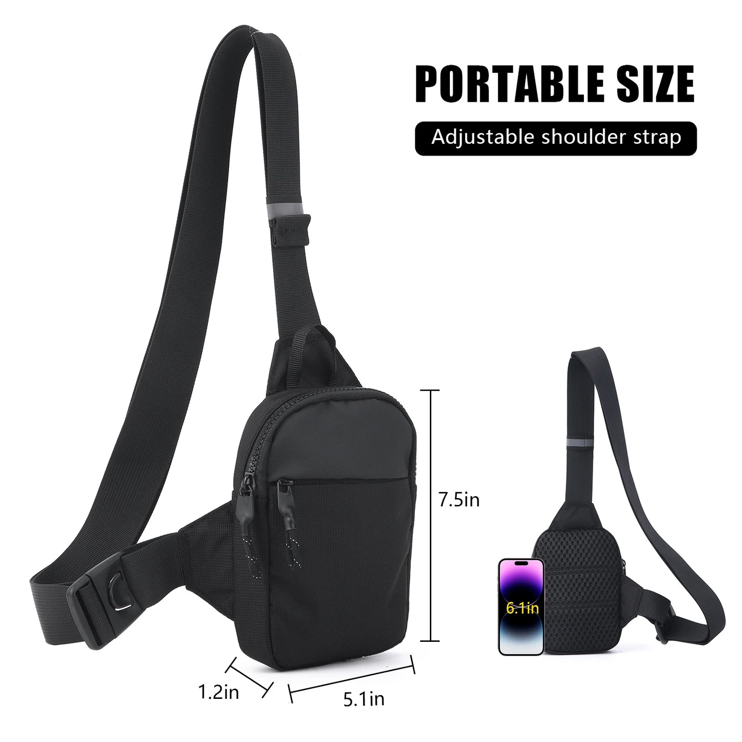 2024 New Sports Chest Bag – Mini Crossbody Backpack & Mobile Phone Waist Bag for Men & Women
