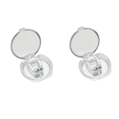 Silicone Magnetic Anti-Snore Nose Clip – Sleep Aid Apnea Guard with Case for Night Snoring Solution