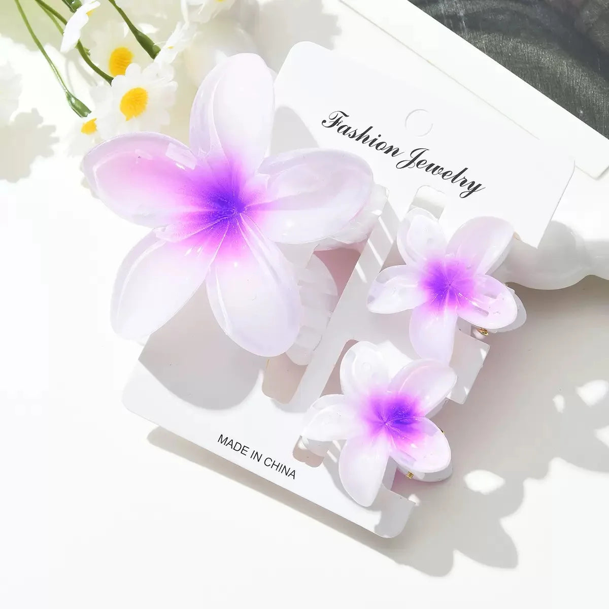 18Pcs Egg Flower Hair Clips | Gradient Candy Color Flowers, Shark Clips for Daily Ponytail Styling