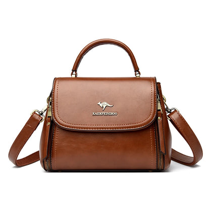 Luxury Women’s Leather Designer Handbag – High Quality Casual Tote Top-Handle Shoulder Messenger Bag