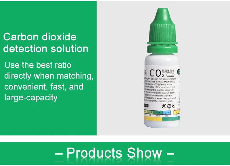 Aquarium CO2 Indicator Solution – Liquid Drop Checker for Monitoring CO2 Concentration in Plants & Fish Tank