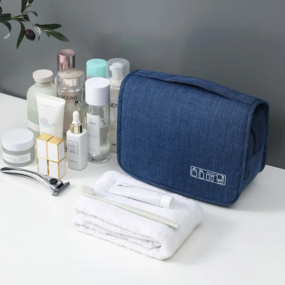 Oxford Fabric Business Portable Storage Bag - Waterproof Hanging Toiletries Organizer for Men and Women - Travel Cosmetic Wash Pouch