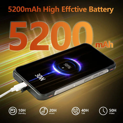 Unihertz Ticktock S Rugged 5G Smartphone – 8GB RAM, 256GB Storage, 5200mAh, 64MP Camera, 6.53" Dimensity 700 Display