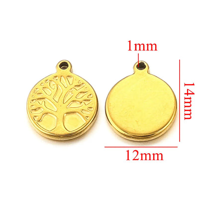 10PCS Stainless Steel Gold-Plated Sun Flower Crown Charms – DIY Necklace & Earrings Jewelry Making Accessories